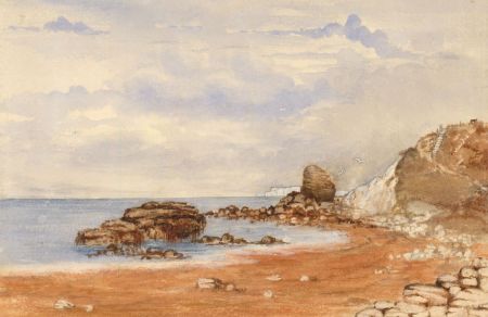 Eliza Westlake - Mid 19th Century Watercolour, Artist's First Coastal Study