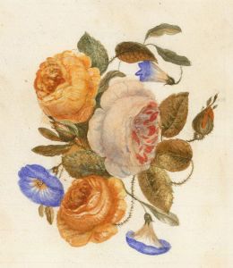 Mid 19th Century Watercolour - Floral Study with Roses