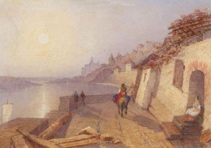 John Edmund Buckley (1820-1884) - Watercolour, Malta Street Scene