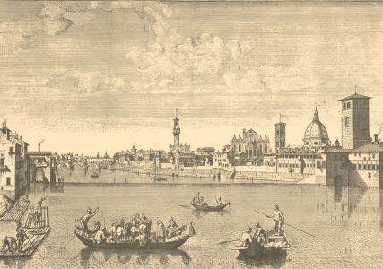 After Giuseppe Zocchi (1711-1767) - 20th Century Lithograph, View of Florence