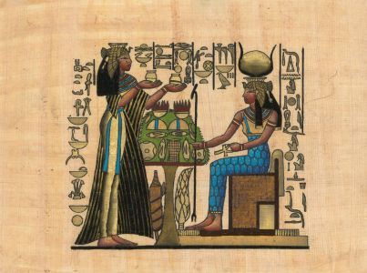 Set of 4 Egyptian 20th Century India Inks - Studies on Papyrus
