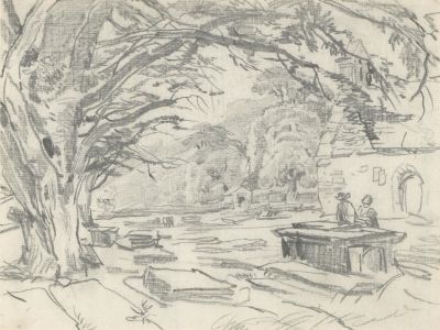 20th Century Graphite Drawing - Collection of Graphite and Pen Sketches