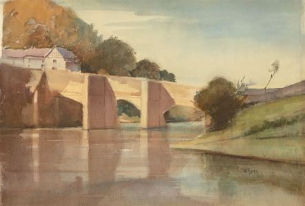 William Eyre (1891-1979) - Signed Watercolour, The Bridge, Ludlow