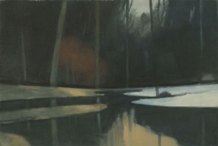 William Eyre (1891-1979) - Signed 1976 Watercolour, The Forest Pool, Winter