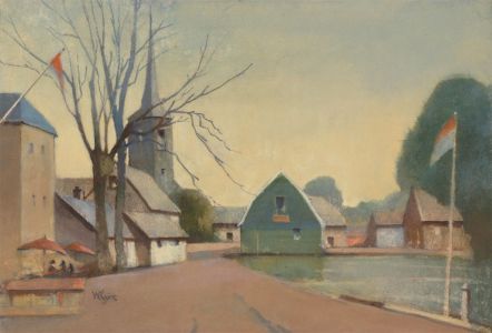 William Eyre (1891-1979) - Signed Watercolour, Springtime in Abcoude, Holland