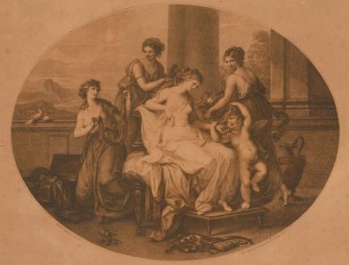 Bartolozzi after Kauffmann - 19th Century Stipple Engraving, The Toilet of Venus