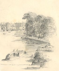 M. S. Jeffs - 1823 Graphite Drawing, Landscape of Weymouth