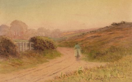 George Oyston (1861-1937) - Watercolour, English Landscape, Chobham Common
