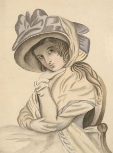 A.V. - 19th Century Watercolour, Lady Hamilton