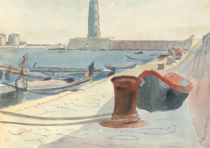 Ernest Fedarb NS (1905-2005) - Mid 20th Century Watercolour, The Harbourside