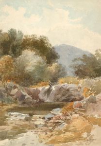 E.G.R. - 1887 Watercolour, Highland Stream