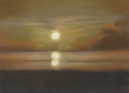Robin Hutton (1919-2017) - 2004 Pastel, Sunset on the Horizon