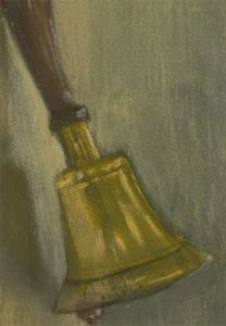 Robin Hutton (1919-2017) - 2001 Pastel, Still Life study of a Bell