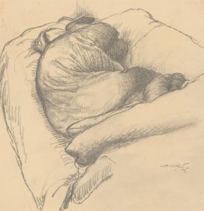 Harold Hope Read (1881-1959) - Signed 1925 Graphite Drawing, Sleeping Hilda