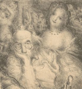 Harold Hope Read (1881-1959) - Two 1948 Lithographs, Self Portrait with Hilda
