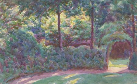 Harold Hope Read (1881-1959) - Watercolour, Summer Garden