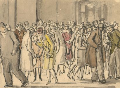 Harold Hope Read (1881-1959) - Pen and Ink Drawing, Bustling London Street Scene