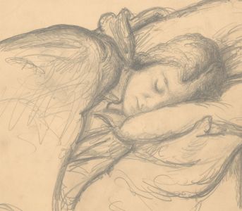 Harold Hope Read (1881-1959) - Graphite Drawing, A Sleeping Hilda