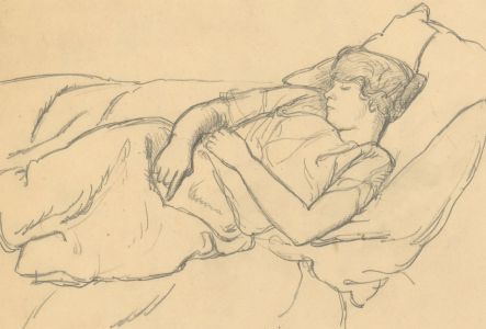 Harold Hope Read (1881-1959) - Graphite Drawing, A Sleeping Hilda
