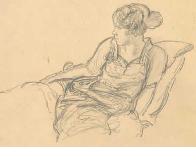 Harold Hope Read (1881-1959) - Graphite Drawing, Portrait of Hilda
