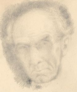 Harold Hope Read (1881-1959) - Miniature Graphite Drawing, Self Portrait