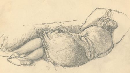 Harold Hope Read (1881-1959) - Set of Two Graphite Drawings, Hilda Sleeps