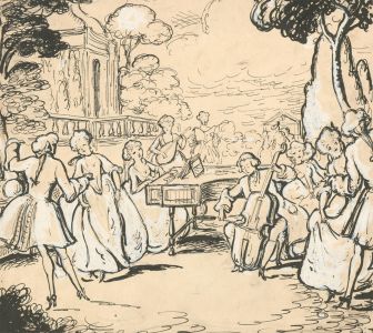 Harold Hope Read (1881-1959) - India Ink, The Garden Party