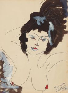 Anthony Barnard Harris (b.1939) - 1983 Oil, Torso, Woman with Black Hair