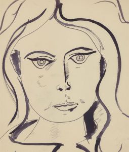 Anthony Barnard Harris (b.1939) - 1964 Pen and Ink Drawing, Portrait of Irene
