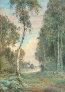 Frank H. Walker (1886-1907) - Signed Watercolour, The Woodland Path