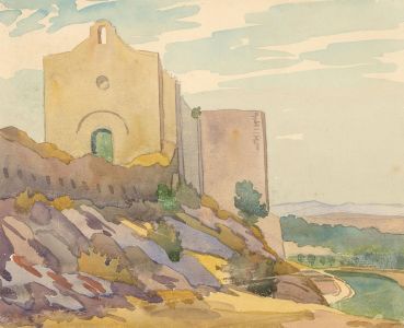 Ernest Fedarb NS (1905-2005) - 20th Century Watercolour, Continental Landscape