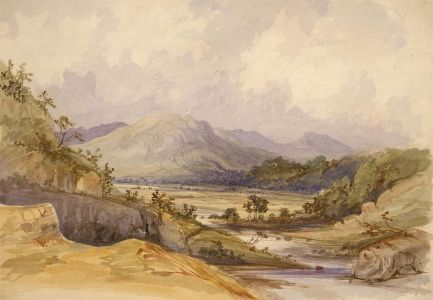 1854 Watercolour - Landscape of Borrowdale