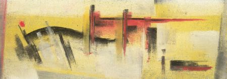 Hector McDonald Sutton (1903-1992) - Pastel, Abstraction in Yellow