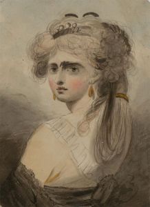 Miniature Early 19th Century Watercolour - Portrait of an Elegant Lady