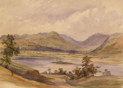1854 Watercolour - Landscape View, Lake District