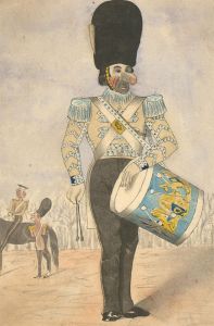 James Norie - 1848 Watercolour, Comic Military Illustration