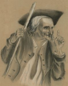Late 19th Century Charcoal Drawing - Portrait of a Sea Merchant