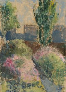Mary Pierce - 20th Century Acrylic, Landscape with Blossom