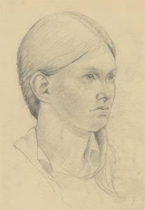 Mary Pierce - Double Sided 20th Century Graphite Drawing, The Young Woman