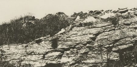 David Henderson - Signed Limited Edition 1983 Etching, Rocky Landscape