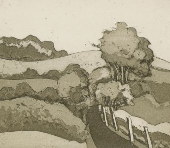 Sidney Hurwitz (b. 1932) - Limited Edition 1983 Etching & Aquatint, Landscape
