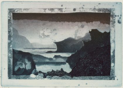 Bartolomeu dos Santos - Signed Limited Edition 1983 Aquatint, Coastal Landscape