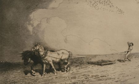 George Edward Gascoigne (1896-1971) - Early 20th Century Etching, The Harrow