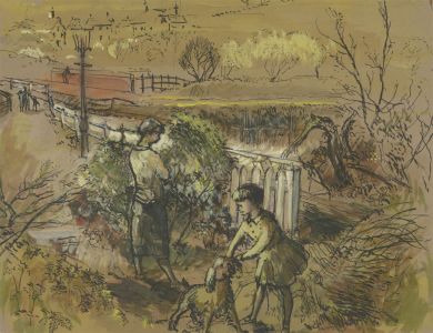 Jan Johnson - 20th Century Pen and Ink Drawing, The Cottage Garden