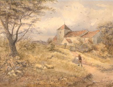 Frank W. Longshaw RCamA (1864-1914) - 19th Century Watercolour, View in Sussex
