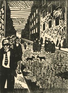 Richard Ian Bentham Walker (1925-2009) - 1975 Linoprint, Limerick, Ireland