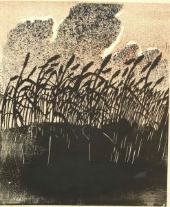 Richard Ian Bentham Walker (1925-2009) - 20th Century Woodblock, Wheat Field