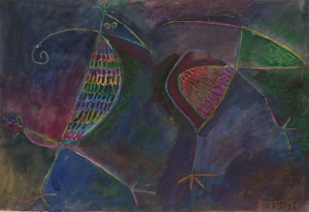 T.J.W - 1994 Pastel, Vibrant and Abstract Birds