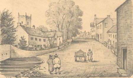 Set of Four 1838 Graphite Drawings - Church Miniatures