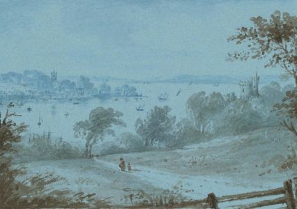 Miniature Late 19th Century Watercolour - Coastal Scene
